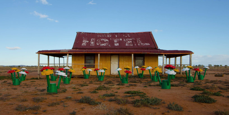 Illustration for article titled Desert Town Wakes Up to Find Giant Lego Garden Grown Overnight